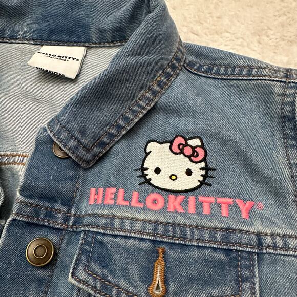 Hello Kitty Jean Jacket sz L (10-12) Denim Jacket - Picture 7 of 7